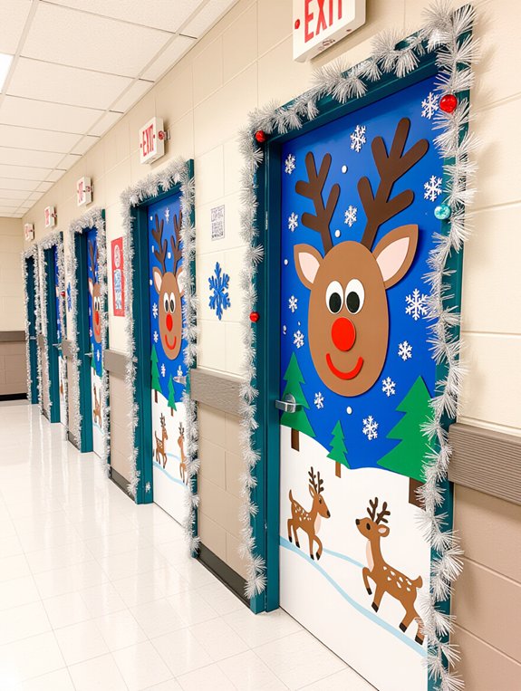festive reindeer games scene