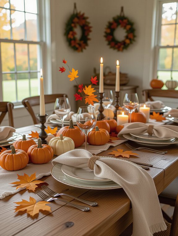 festive thanksgiving table banners