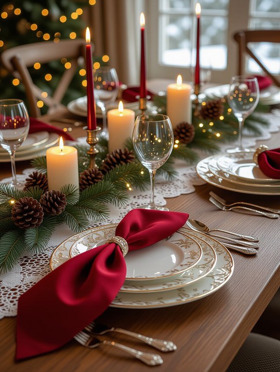 festive traditional christmas linens