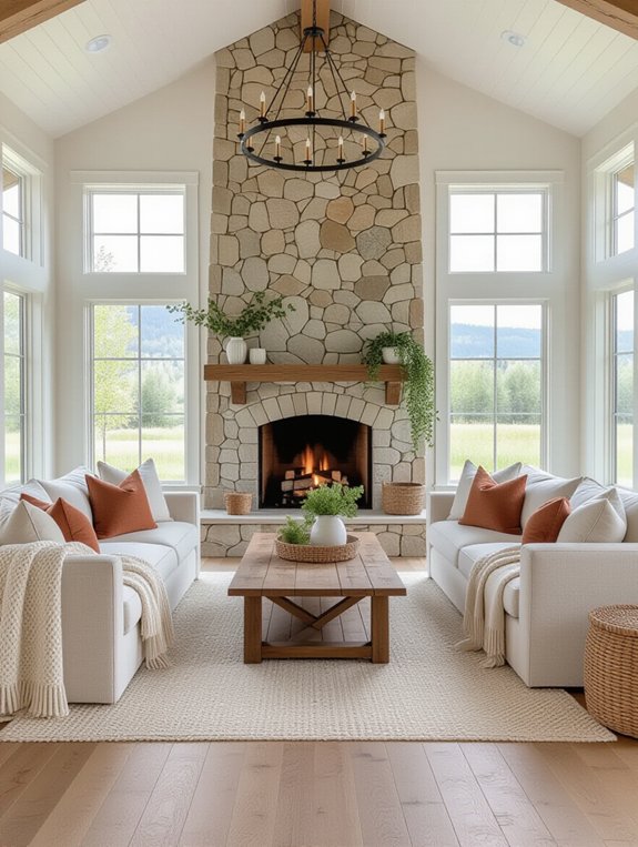 focal point fireplace decor