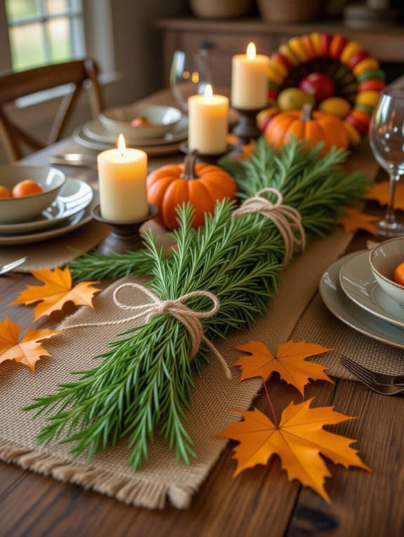 fresh herb table decor