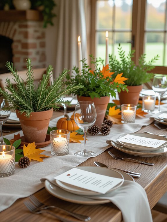 fresh herbs for decor
