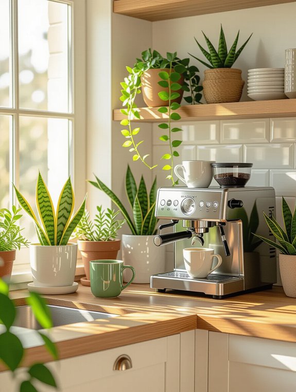 fresh plants enhance decor