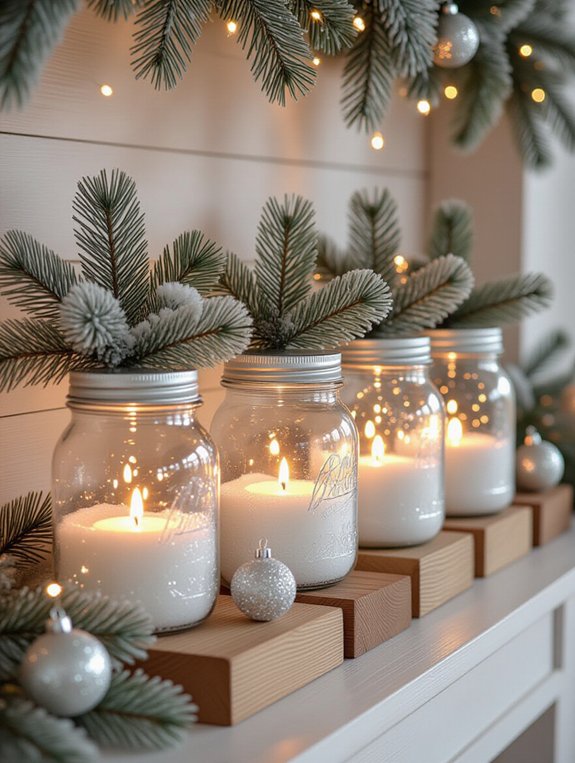 frosted jars for winter