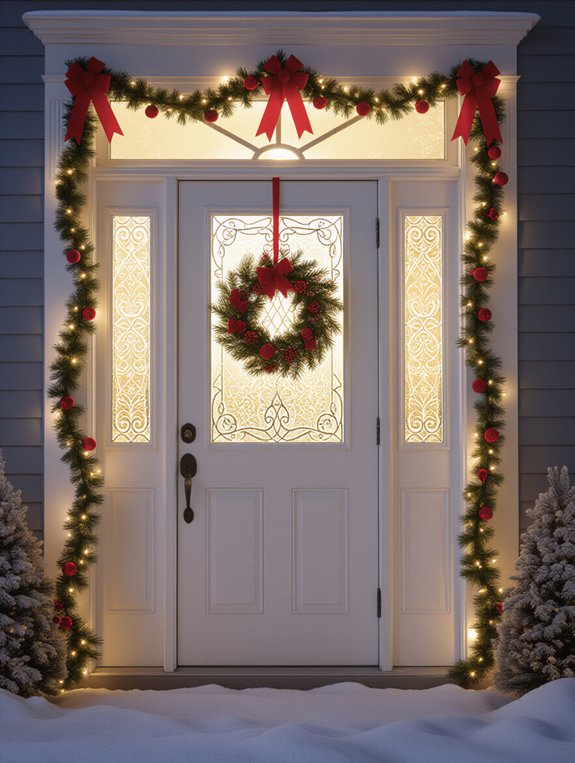 frosted window holiday decor