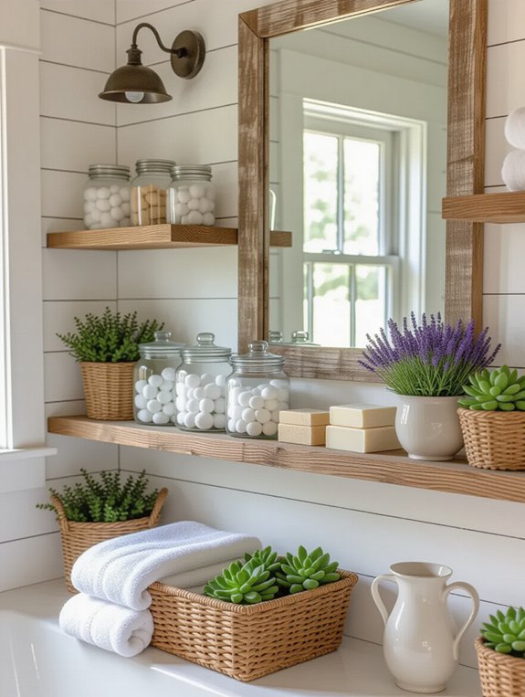 functional farmhouse bathroom display