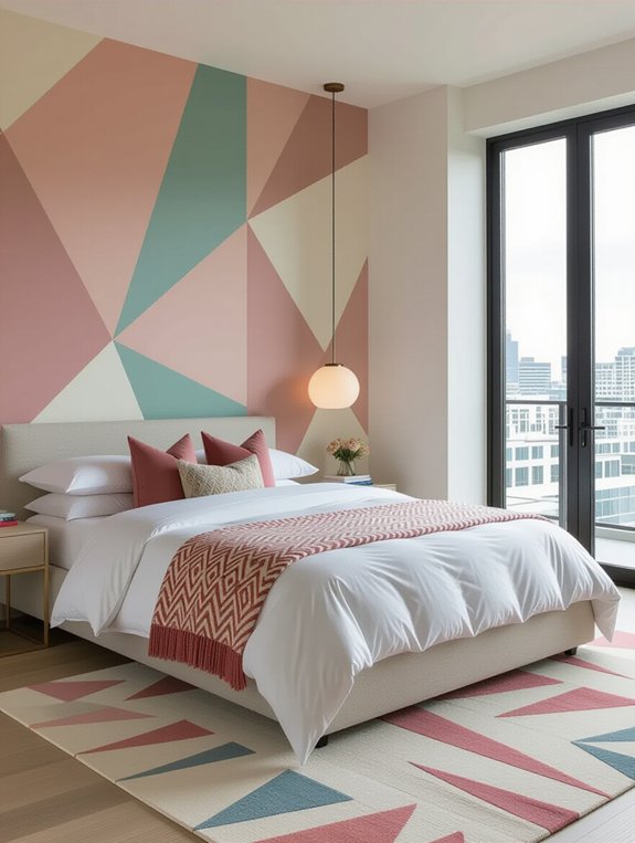 geometric patterns energize bedrooms