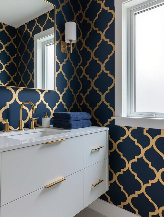 geometric wallpaper for sophistication