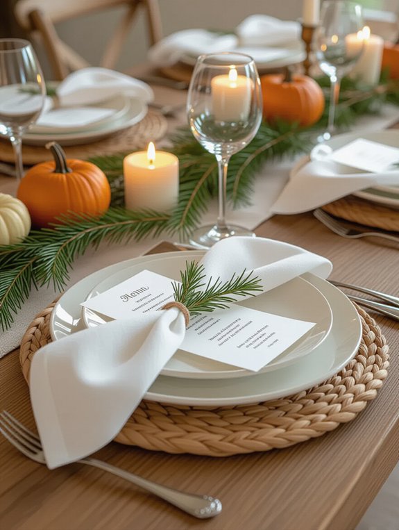 handwritten menus for thanksgiving