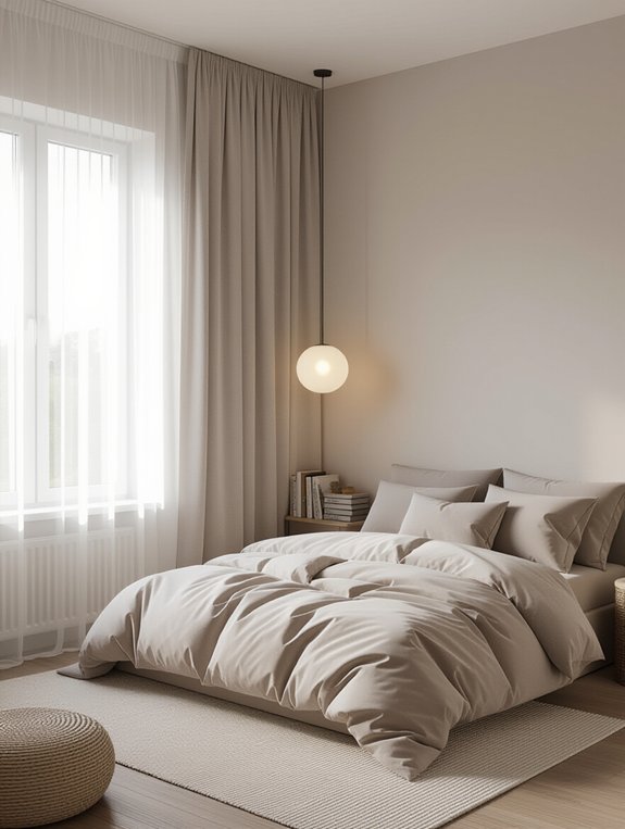 hang curtains high airy