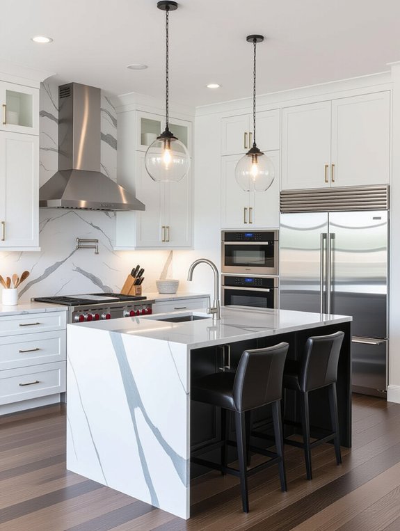 harmonious monochromatic kitchen design