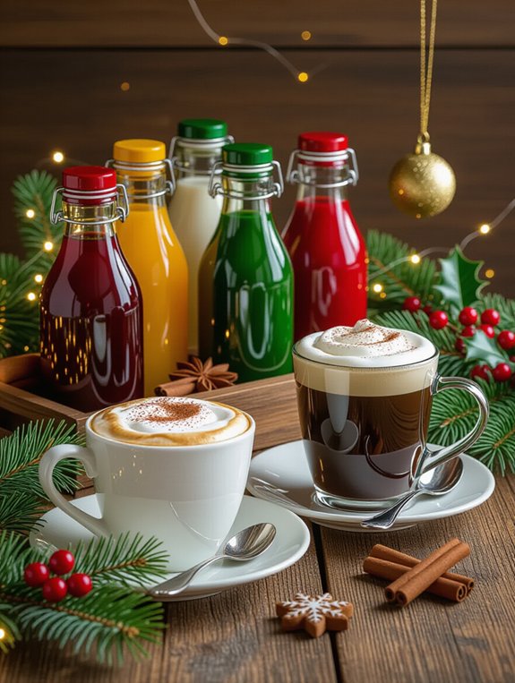 holiday flavor syrups station
