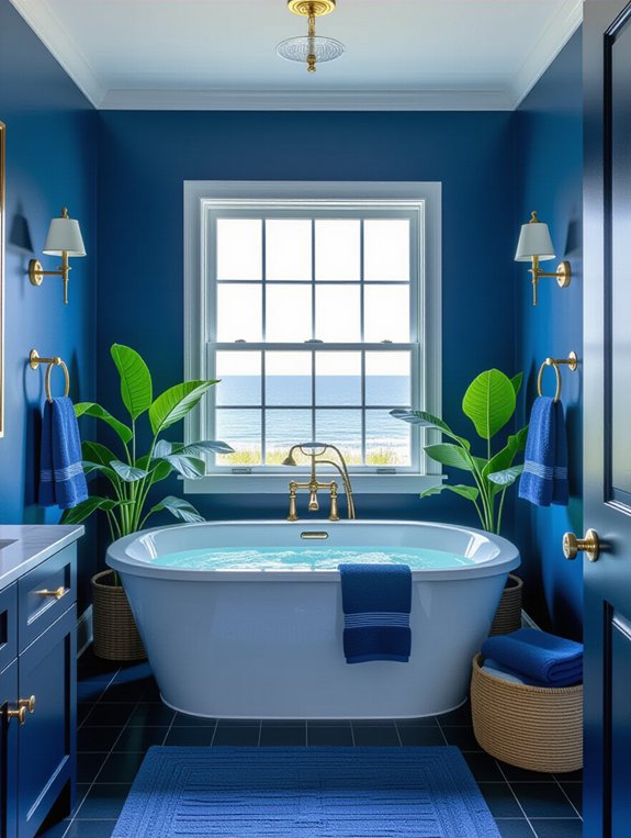 indigo elegance with gold