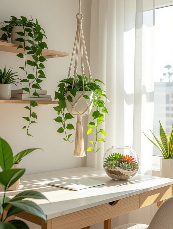 indoor plants enhance workspace