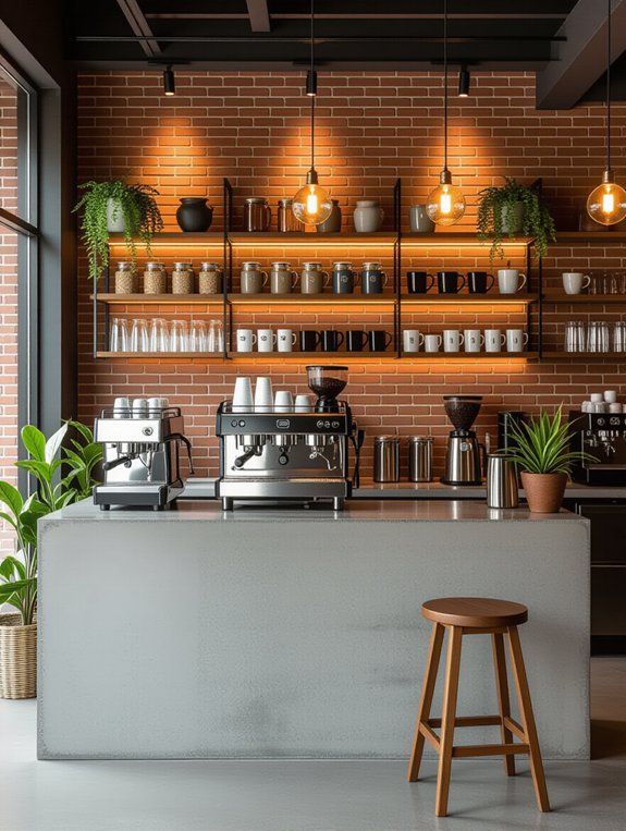 industrial chic coffee corner