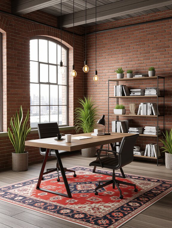 industrial chic workspace design