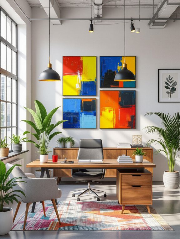 inspiring office wall art