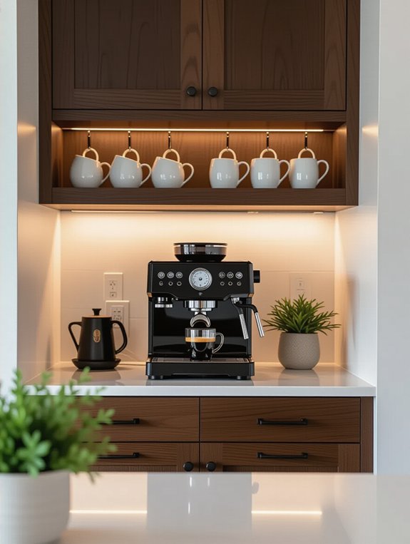 integrated coffee maker station