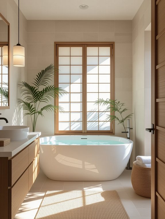 japanese inspired bathroom screens