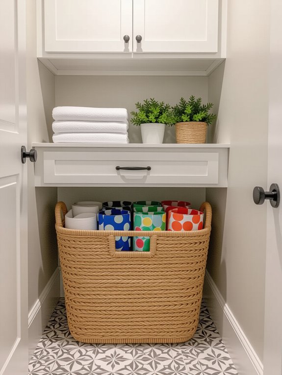 laundry basket drawer integration