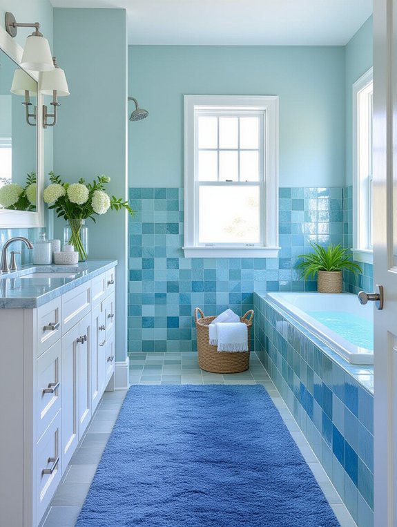 layered blues and textures