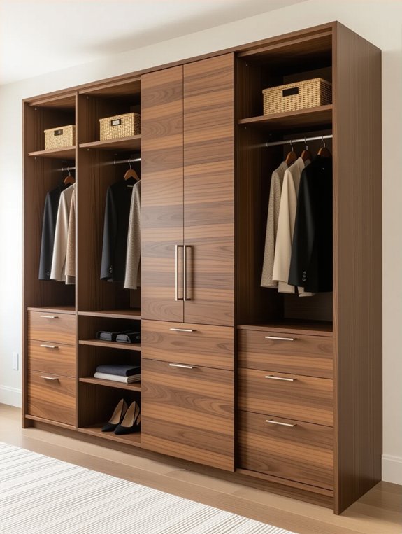 layered textures enhance wardrobes