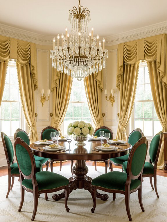 luxurious dining room centerpiece