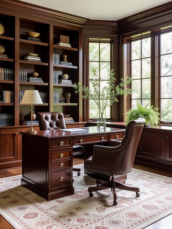 luxurious leather office enhancements