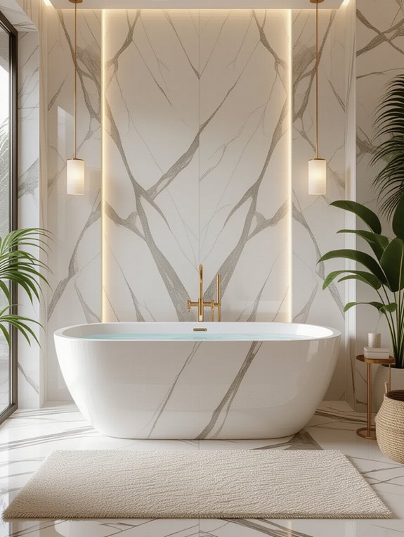 luxurious marble bathroom transformation