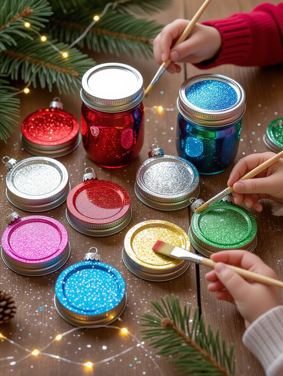mason jar lid ornaments