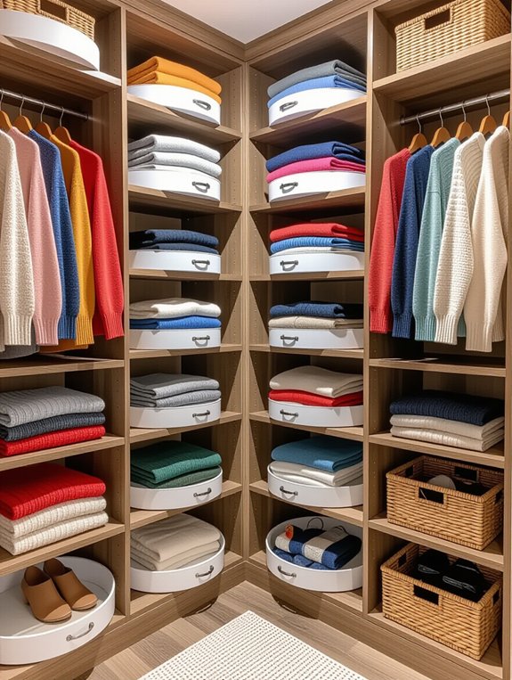 maximize closet corner space