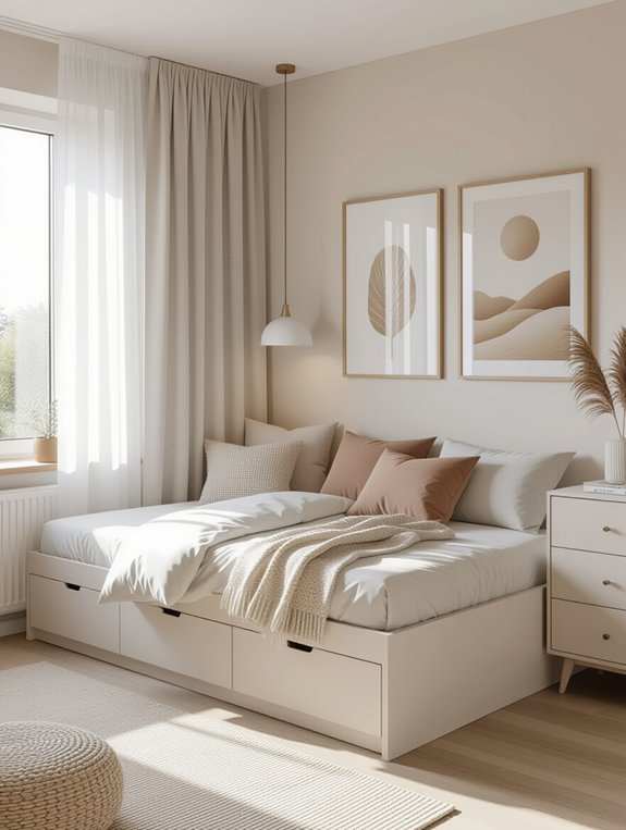 maximize small bedroom storage