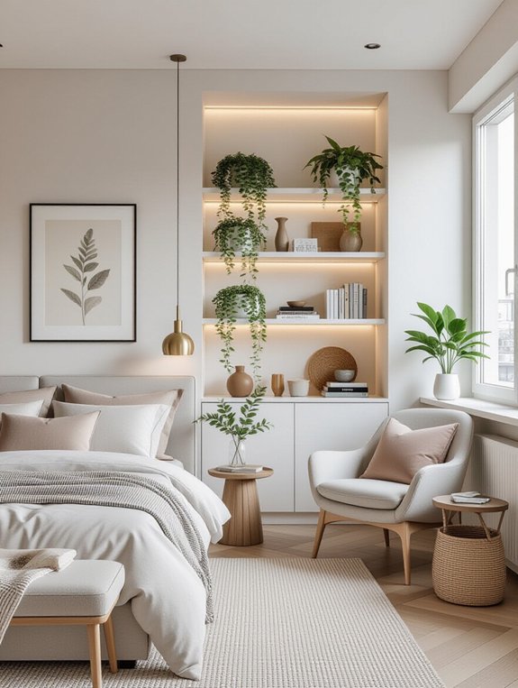 maximize space with shelving
