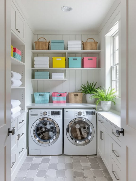 maximize storage with shelves