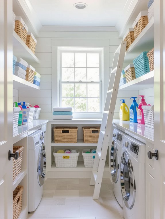 maximize vertical laundry storage