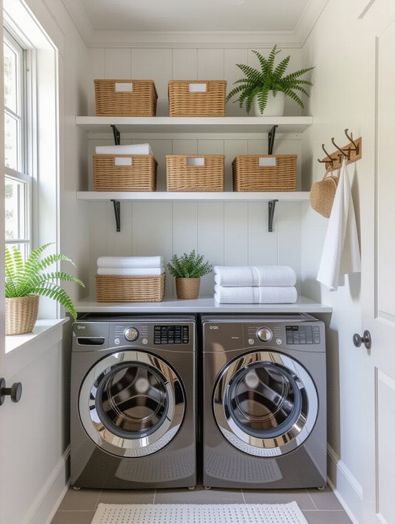 maximize vertical laundry storage