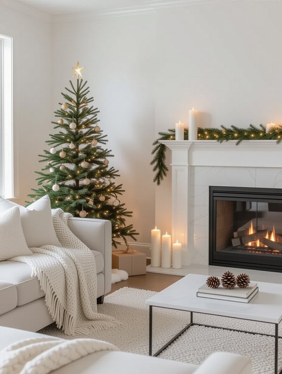 minimalist christmas decor focus