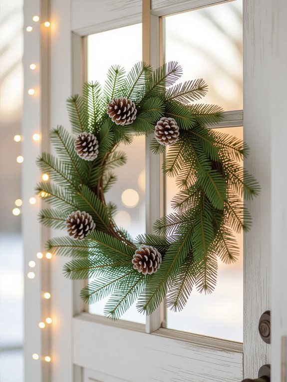 minimalist christmas wreath decor