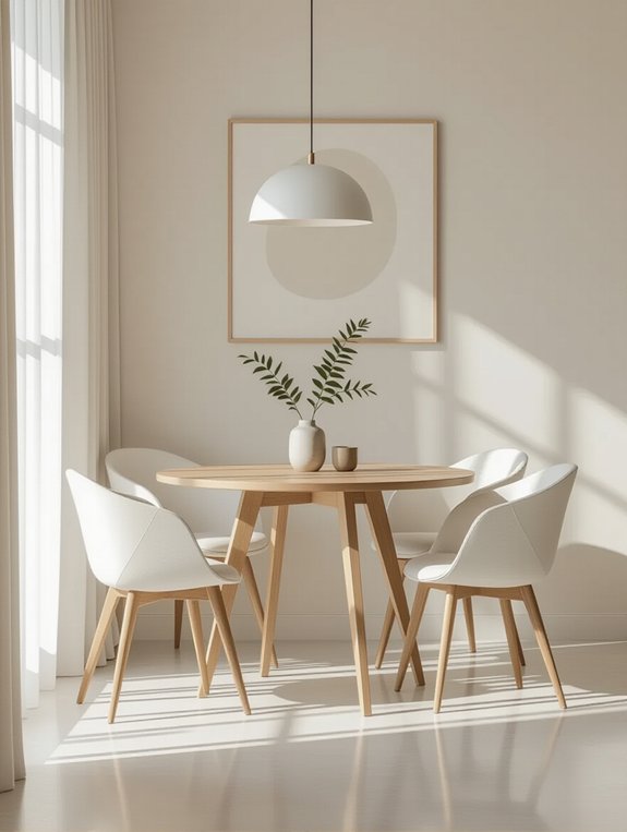 minimalist dining space design