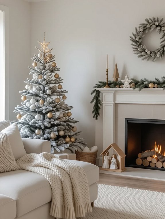 minimalist natural ornaments display