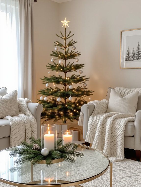 minimalist natural tree decor