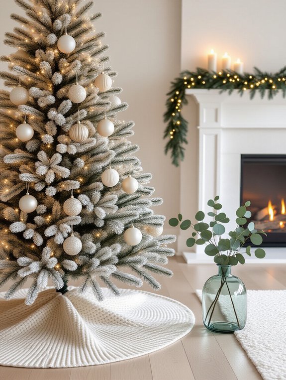 minimalist neutral tree decor