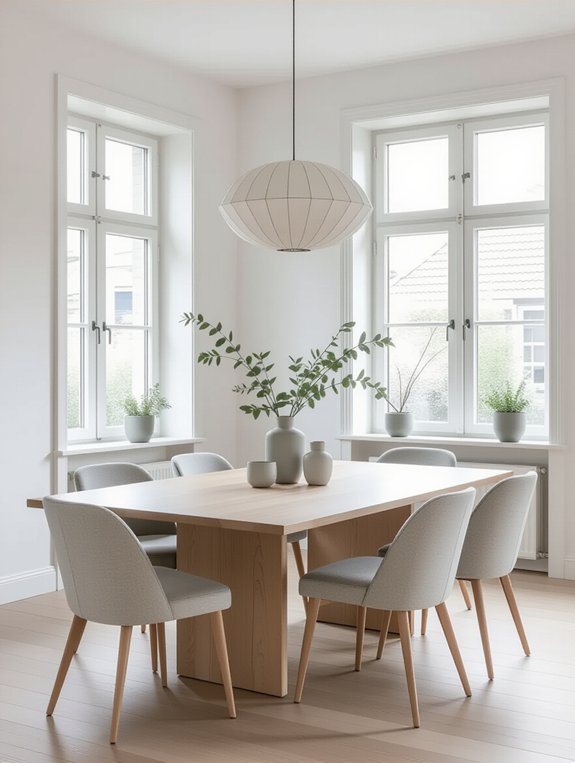 minimalist scandinavian dining design