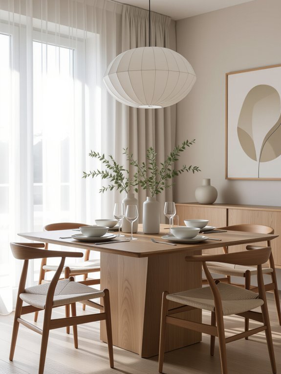 minimalist scandinavian dining elegance
