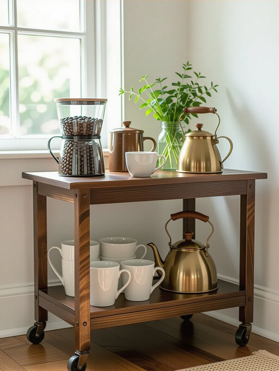 mobile and flexible coffee cart