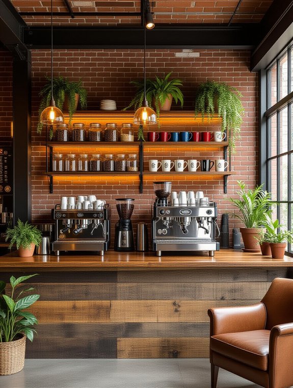 modern chic coffee bar