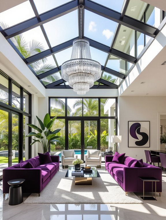modern glass ceiling elegance