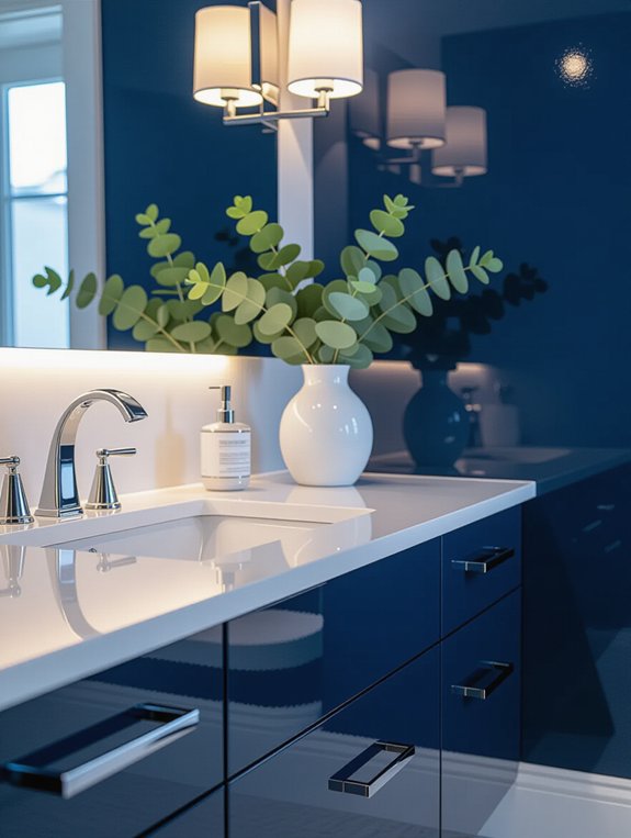 modern high gloss bathroom vanities