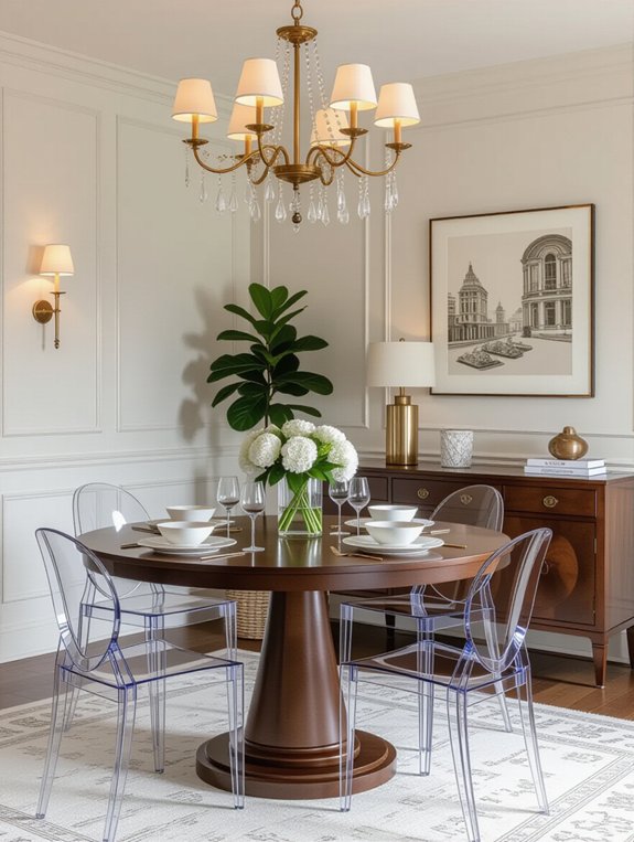 modern traditional dining fusion