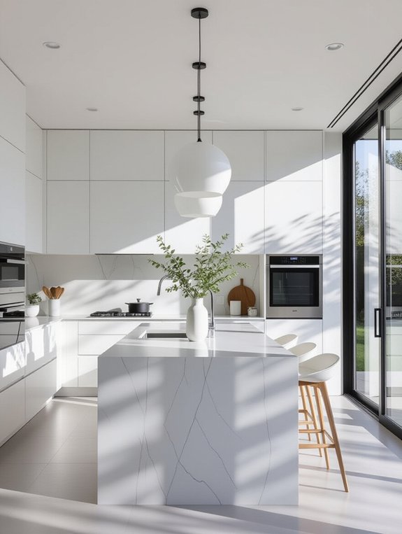 monochromatic kitchen design elegance